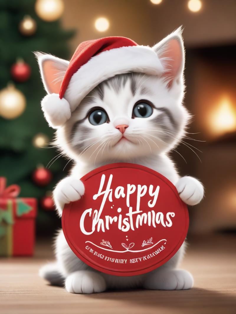 06554-3665734364-Create an analog raw photograph showcasing a delightful anthropomorphic kitten with christmas hat,exuding charm and lifelike qua.png